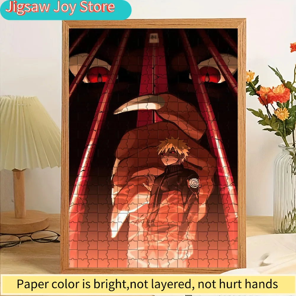 

Anime Naruto Uzumaki Kurama Nine-Tails & Sharingan Eyes Intense Red Aesthetic Scene Paper Puzzle, Premium High Definition Vivid