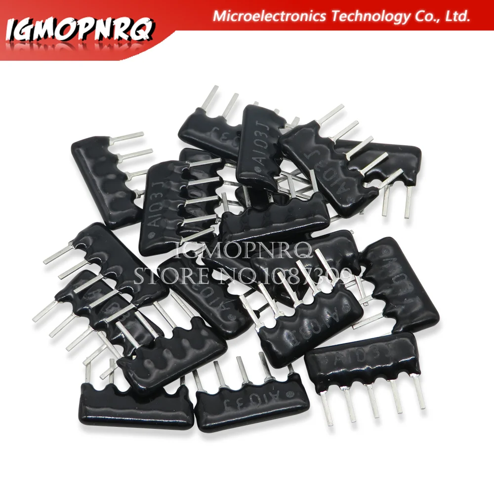 10Pcs 6PIN 5PIN 9PIN Exclusion เครือข่ายอาร์เรย์ตัวต้านทาน DIP 100 220 330 470 510 680 1K 1.2K 1.5K 2K 2.2K 3.3K 4.7K 10K 100K Ohm 6P