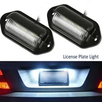 2PCS 6 LED Car License Number Plate Light For SUV Truck Trailer Van Tag Step Lamp White Bulbs Car Products License Plate Lights 4