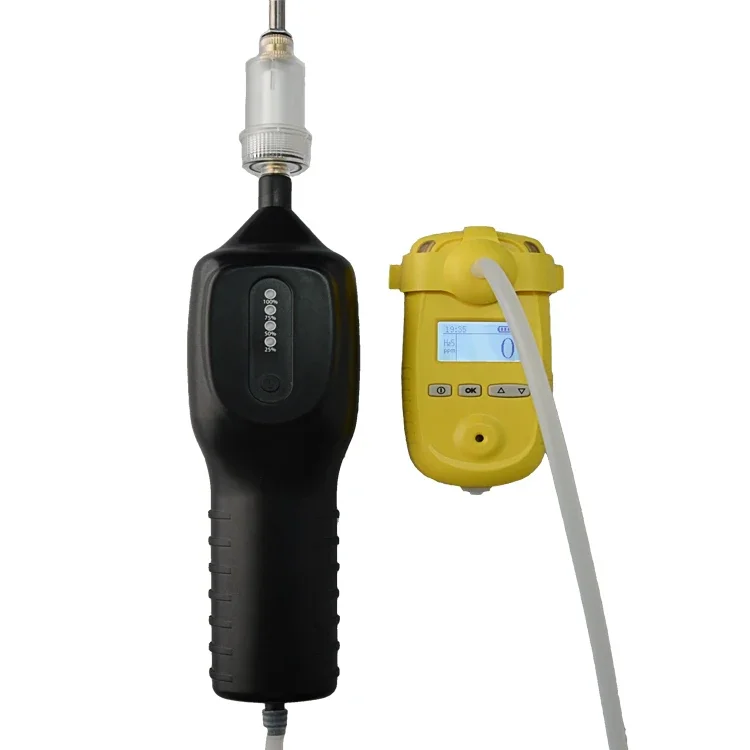 

Handheld Pump type probe Portable single gas leak analyzer controller hydrogen sulfide H2S gas monitor