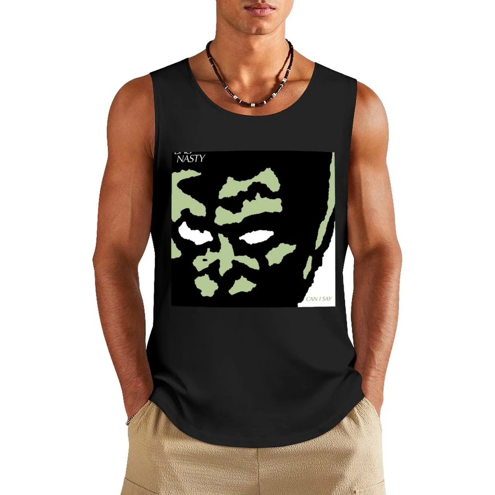 Can I Say Tank Top clothes for men summer Men's clothing gym shirt man