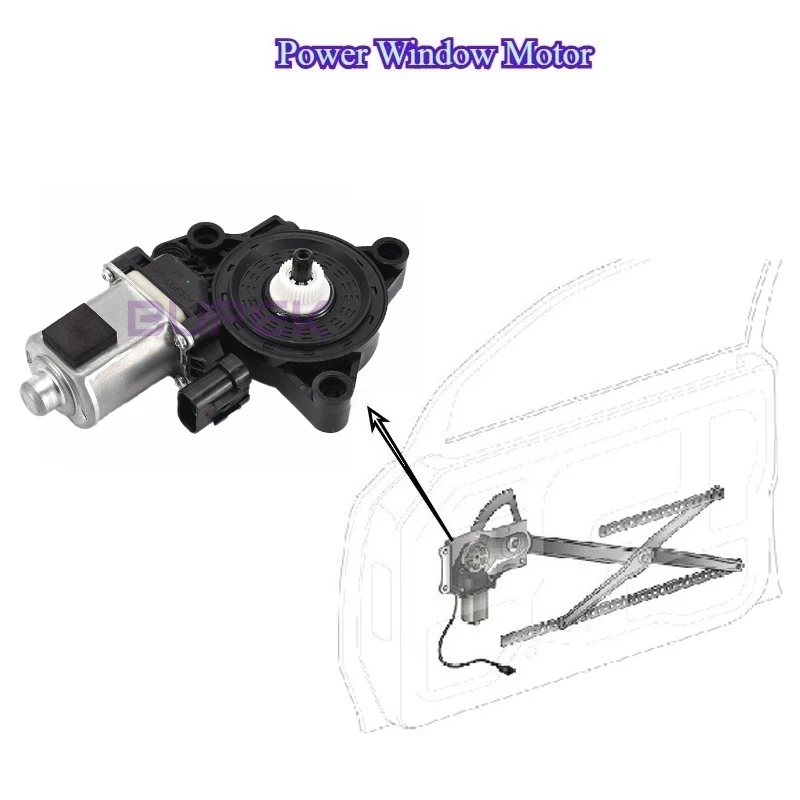 

BUPEK Car Power Window Lift for 2013-2018 Hyundai Santa Fe Sport Electric Window Regulator Motor Genuine Parts 824602W000