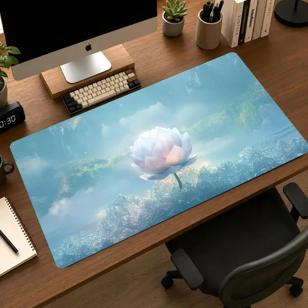 Pond Lotus Mouse Mats Laptop Accessories Gaming Room Decoration Office Decor Desk Mat XXL Mousepad Speed Keyboard Mat Carpet Rug