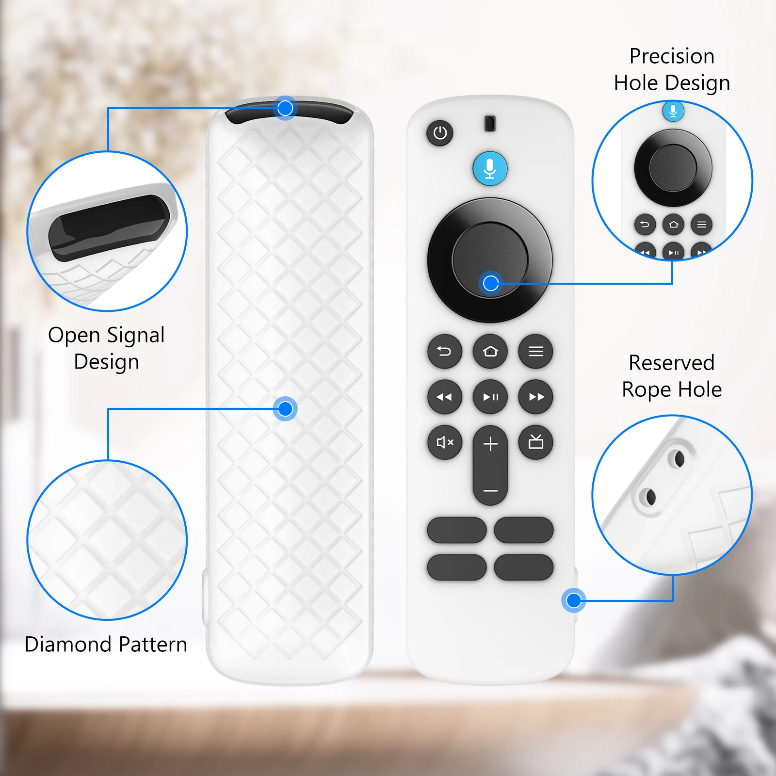 Remote Control Soft Silicone Case Housing For Fire TV Stick HD/4K (Newest Model) Non Slip Shell Protective Cover Sleeve