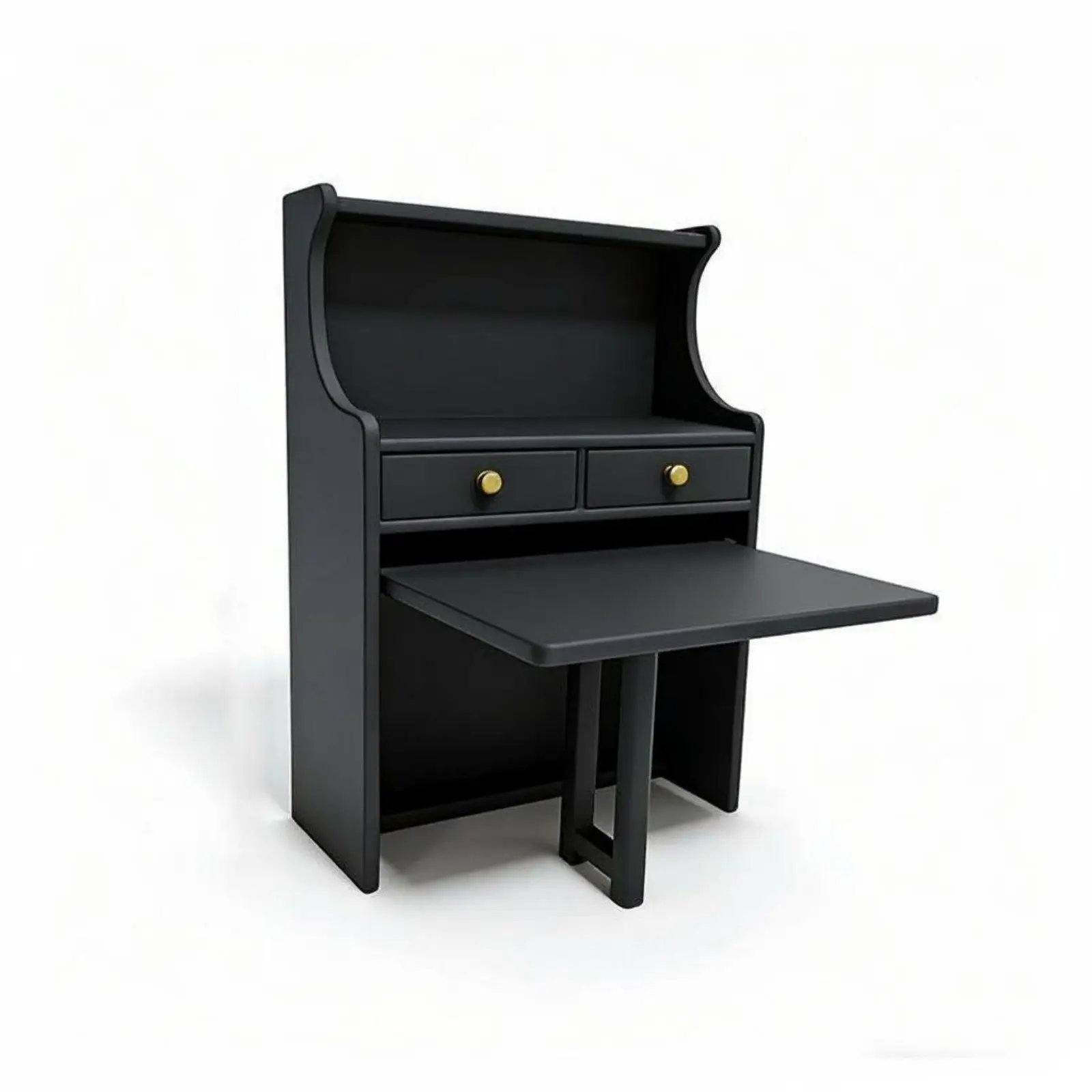 Miniature European Storage Cabinet Dollhouse Furniture with Drawers Foldable Table for Model Room Scene Display Decor