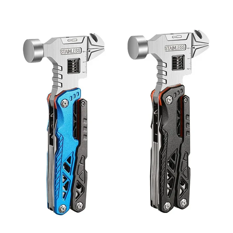 

Multifunctional Camping Hammer Pliers Folding Tool with Stainless Steel Claw and Nylon Sheath for Outdoor Survival Hiking