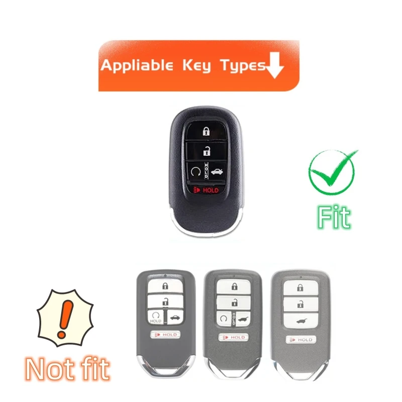 Car Smart Key Case Cover Keychain Key Honda for Honda 2022 2023 2024 Accord Civic HR-V CR-V Pilot Sport SI EX EX-L Touring