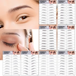 Eyebrow Tattoos Waterproof Stickers Hair Like Long Lasting Water Transfers Sticker Makeup Eye Brow Shaper for Grooming