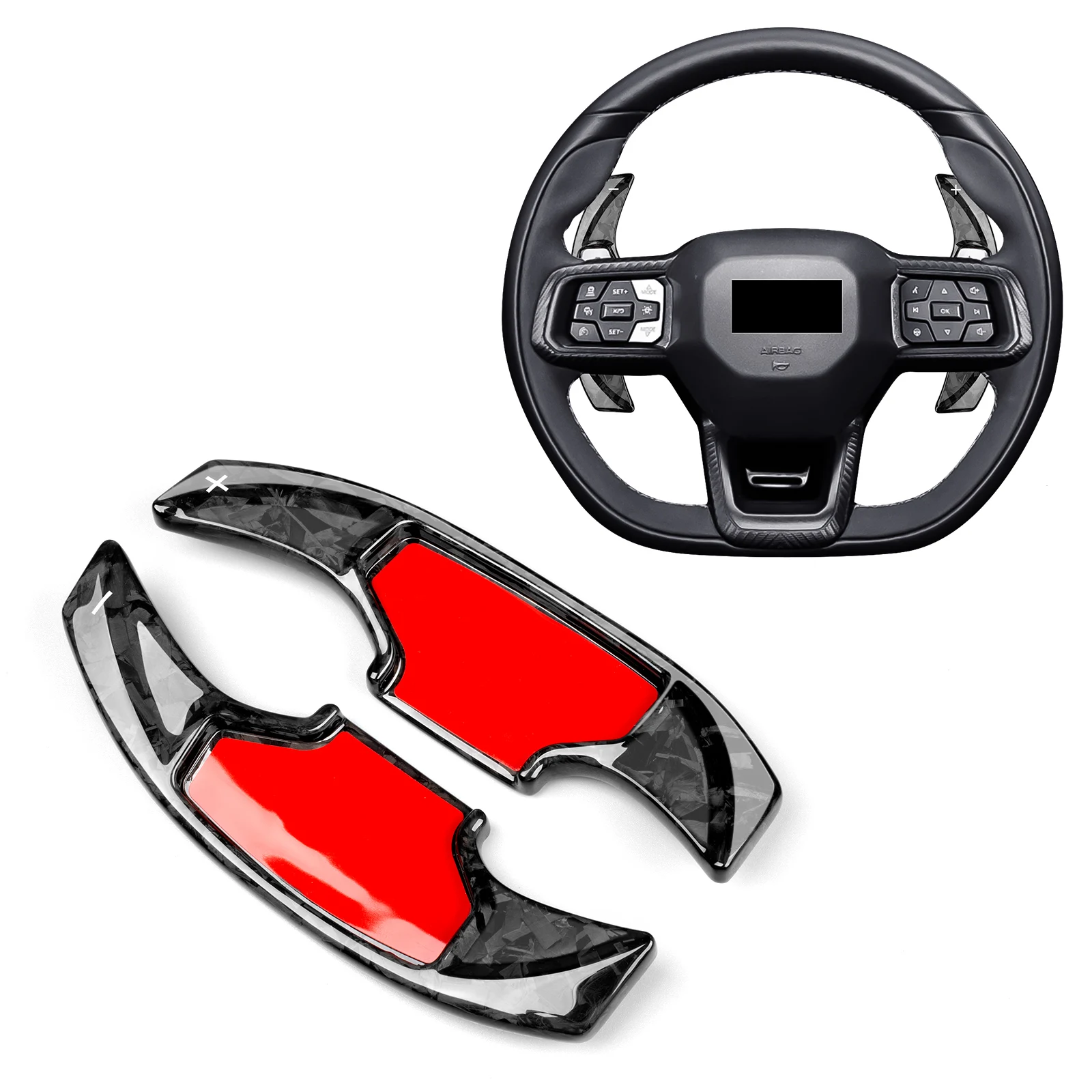 Real Carbon Fiber Paddle Shifter Extension for Ford Mustang GT EcoBoost 2025 Dark Horse Mach-E 2024 2026 Car Accessories