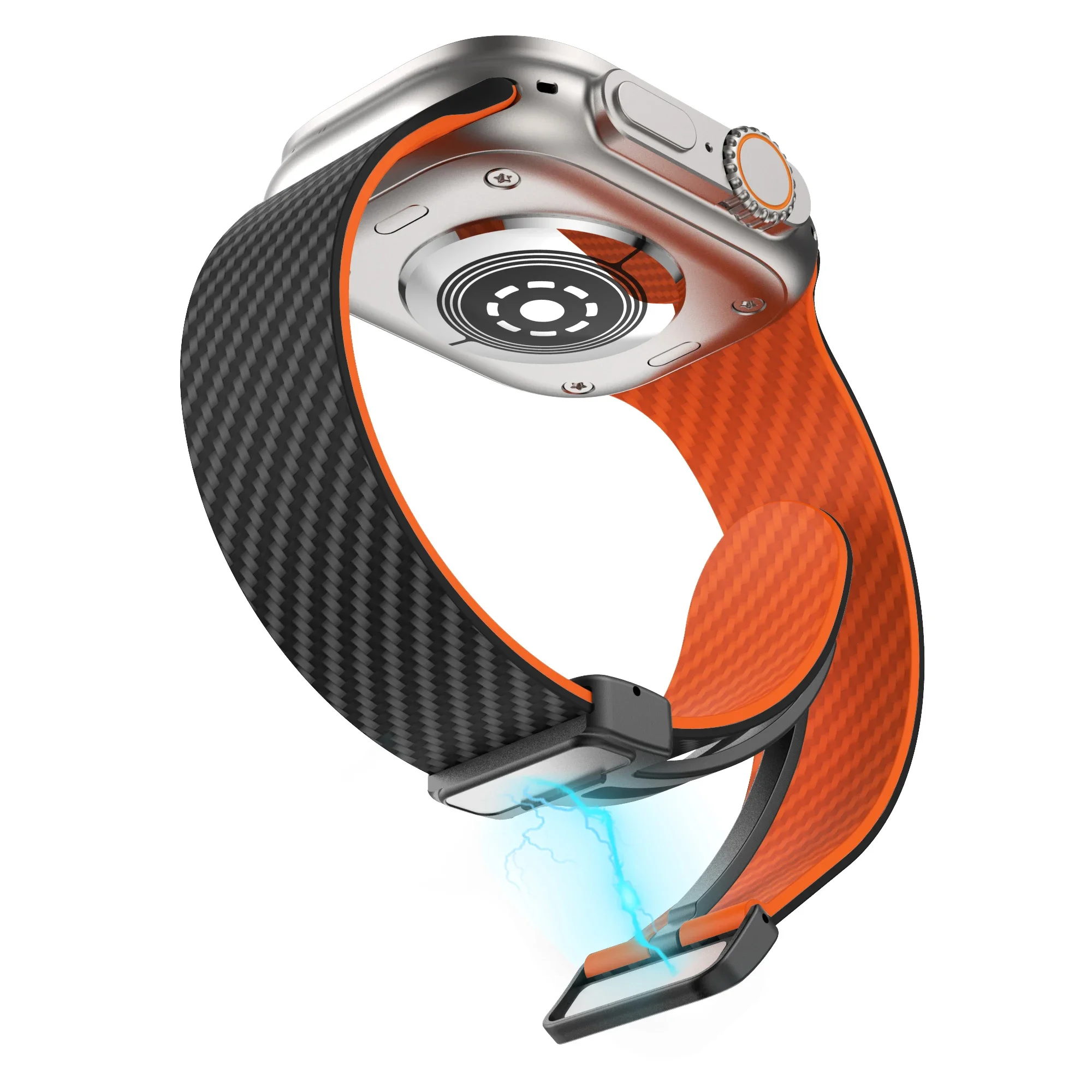 Pulseira magnética dobrável d para apple watch série 8 ultra 49mm 45mm 41mm pulseira 44mm 40m 42mm 38mm iwatch série 7 6 se 5