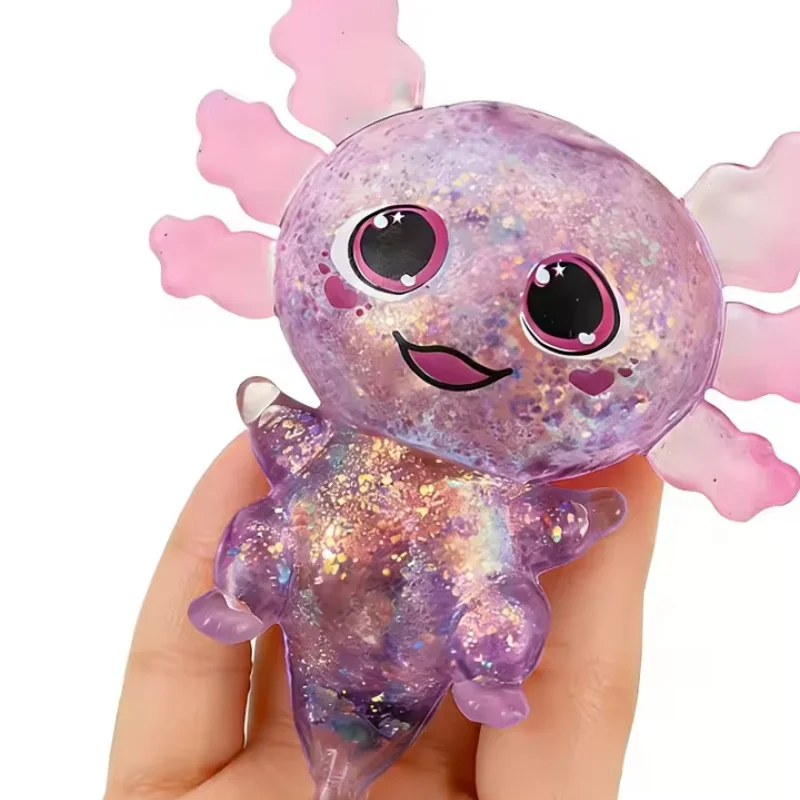 Colorful Salamander Maltose Fidgets Ornament Squishy Malt Sugar Stretchy Axolotl Fun Squeeze Birthday