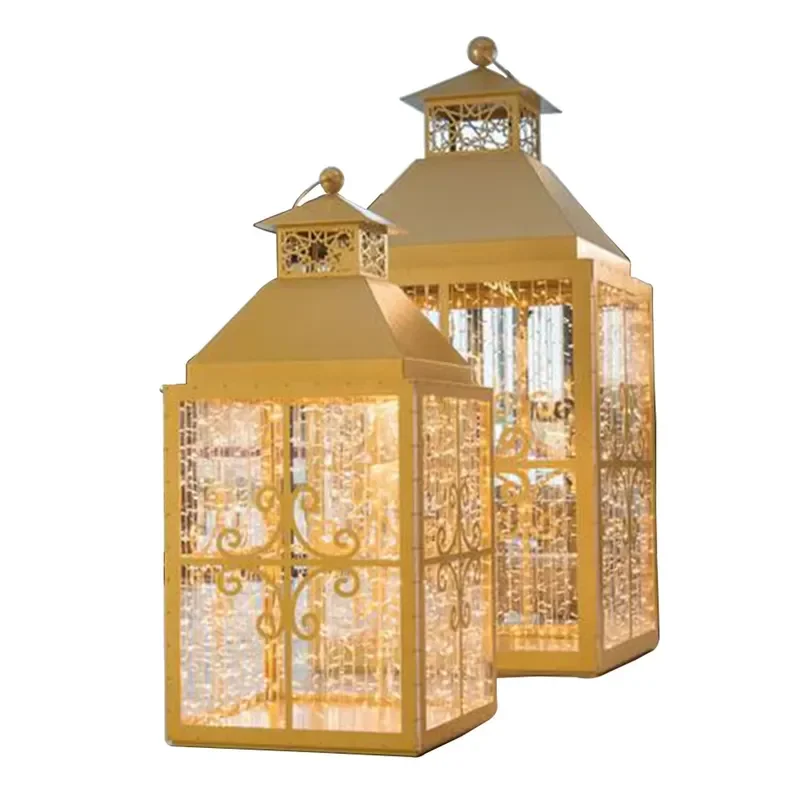 LED Arabic Muslim 3D Lantern Motif Lights PVC Landscape Wedding Decoration IP65 for Eid Mubarak Ramadan Christmas Weddings