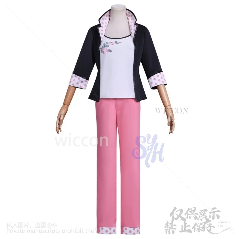 Nadybuu 6th تأثيري ريدي أنيمي زي معطف أسود النقاط الوردية بانت الوردي Kawaii موحدة Jirai Kei الفتيات حفلة الهالوين مخصصة