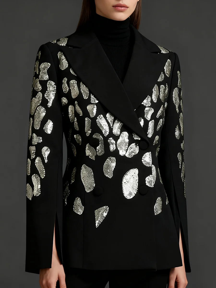 VGH Temperament Solide Abnehmen Blazer Für Frauen V-ausschnitt Langarm Verstärktes Taste Herbst Chic Party Mantel Weibliche Mode Stil