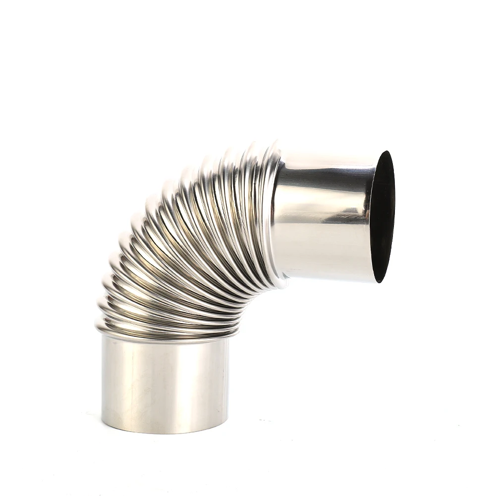 

60/70/80mm Stainless Steel 90Degree Elbow Pipe Chimney Liner Bend 90° Multi Flue Stove Pipe Vent Accessories