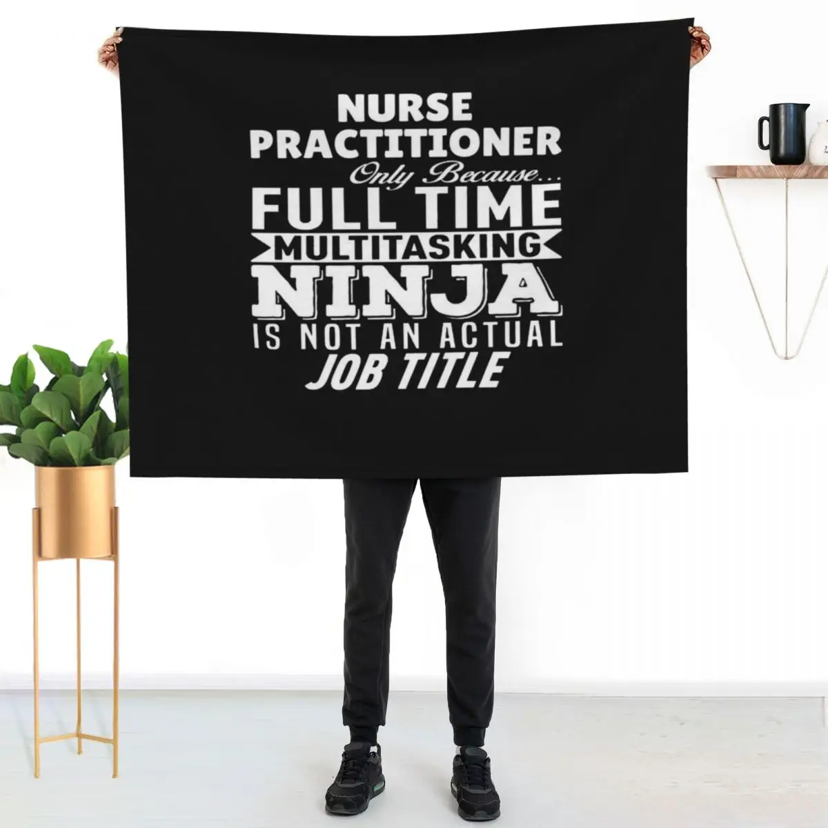Nurse Practitioner Multitasking Ninja Throw Blanket Multi-Purpose for winter Decorative Sofa Soft Beds Blankets