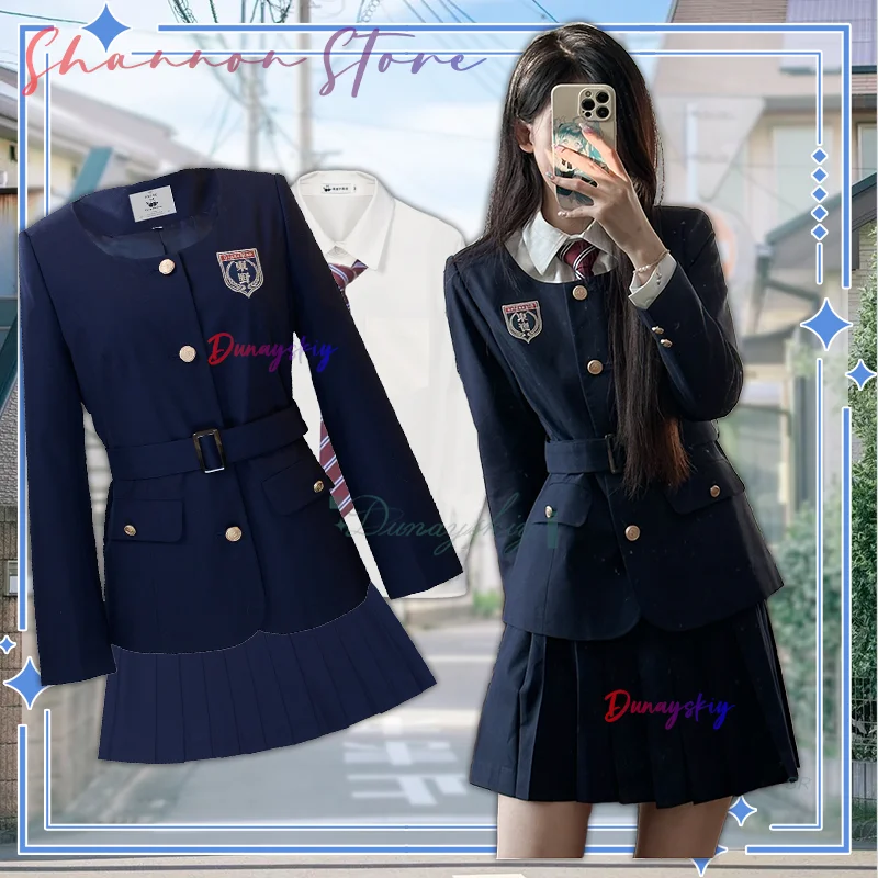 nouvel-uniforme-scolaire-d'automne-jk-chemise-de-costume-bleu-marine-de-style-japonais-et-coreen-jupe-plissee-elegante-pour-femme-et-fille-fete