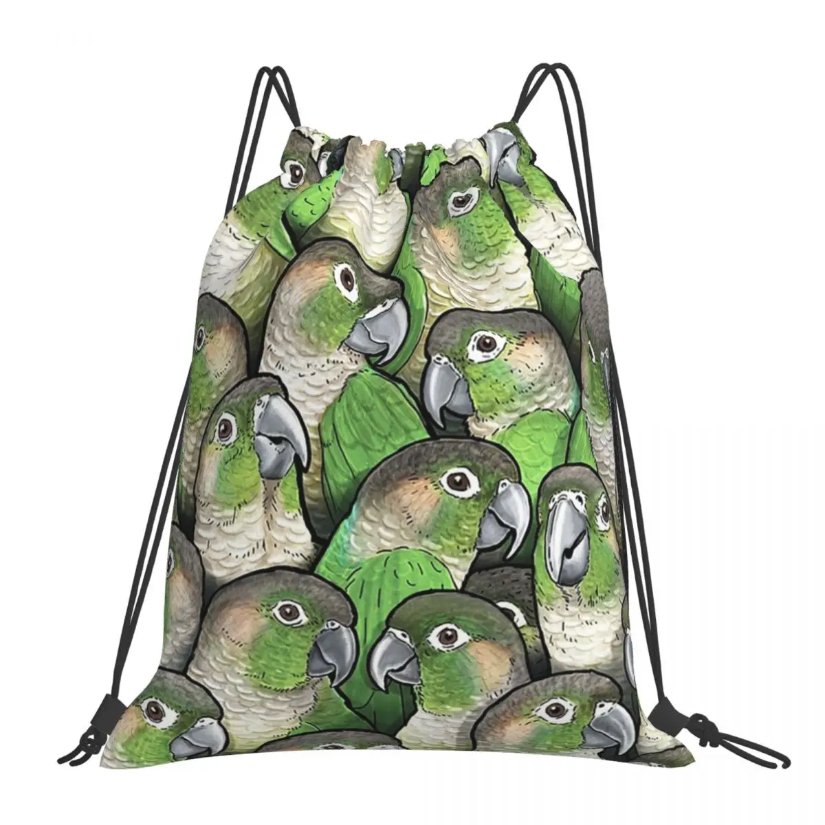 

Зеленые рюкзаки Conures, Модные Портативные Сумки на шнурке, сумка на шнурке с карманами, спортивная сумка, сумка для книг, для мужчин и женщин, для школы