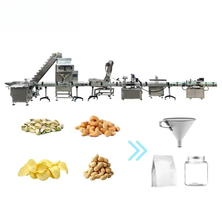 Fully Automated Granule Packaging Line PLC Controlled Powder Filler Touch Screen Automatic Filling Machine