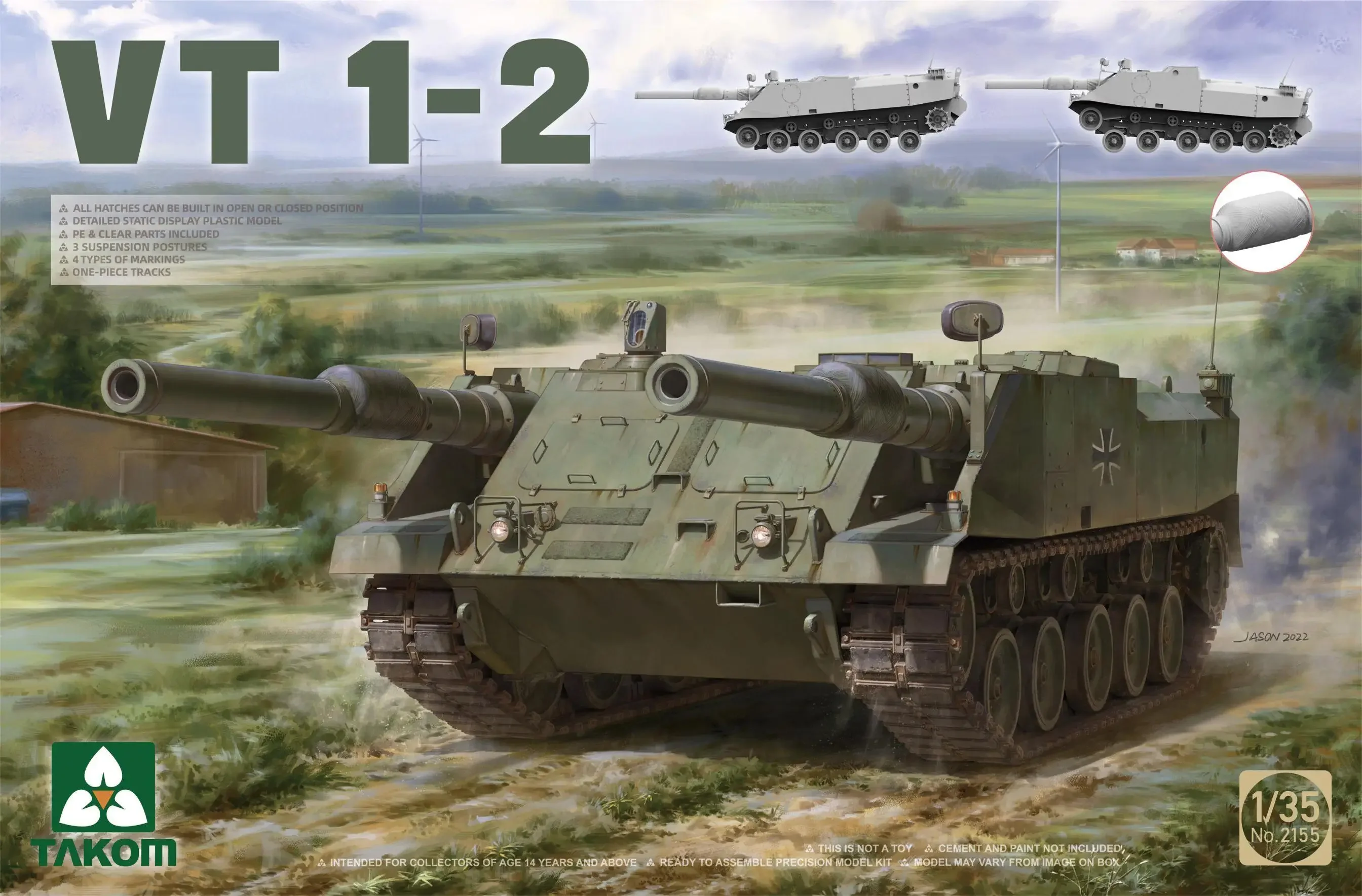 

Takom 2155 1/35 VT 1-2 комплект пластиковых моделей основного боевого танка