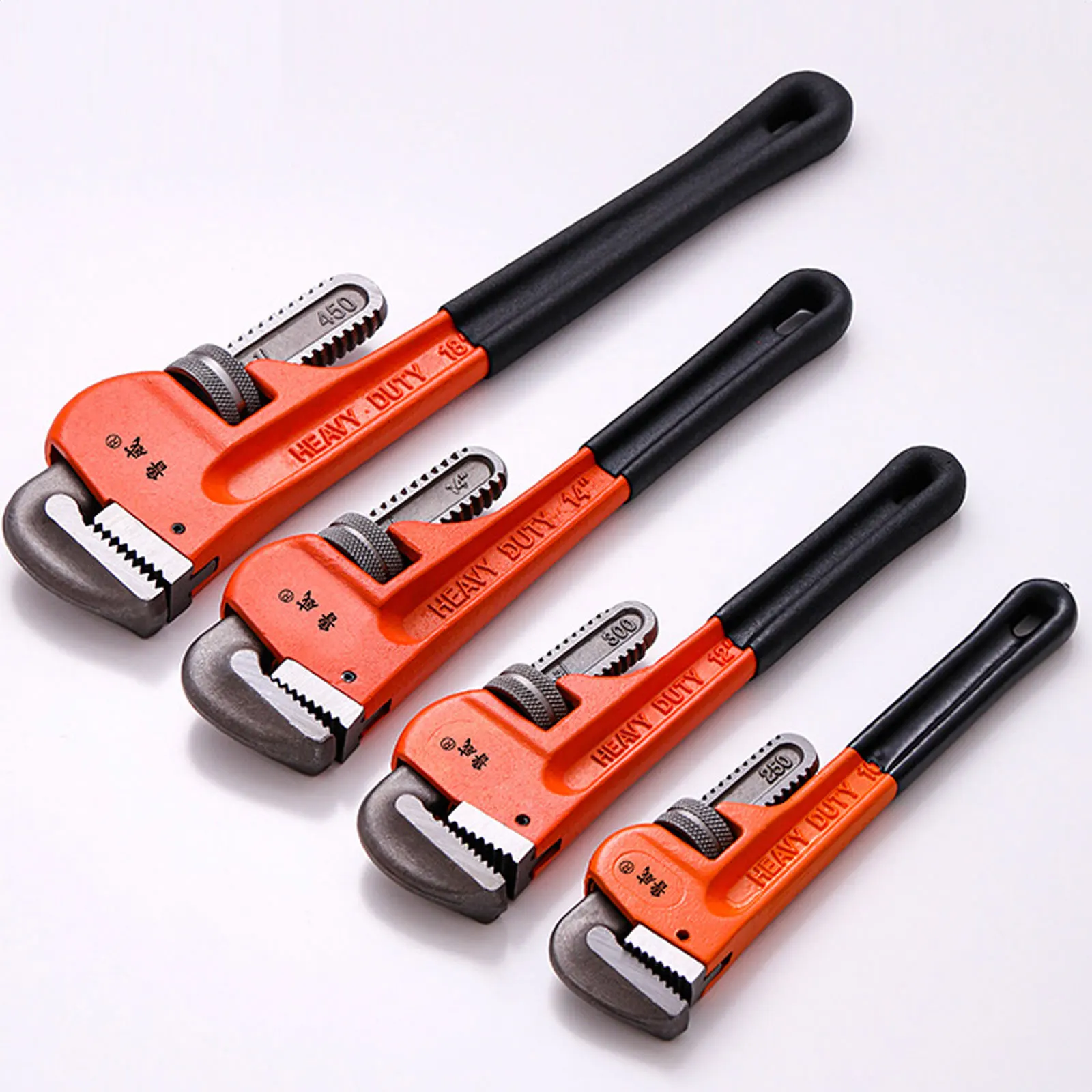 

Heavy Duty Straight Pipe Wrench 8/10/12/14/18 Inch Plumbing Installation Pliers Spanner Universal Large Opening Adjustable Clamp