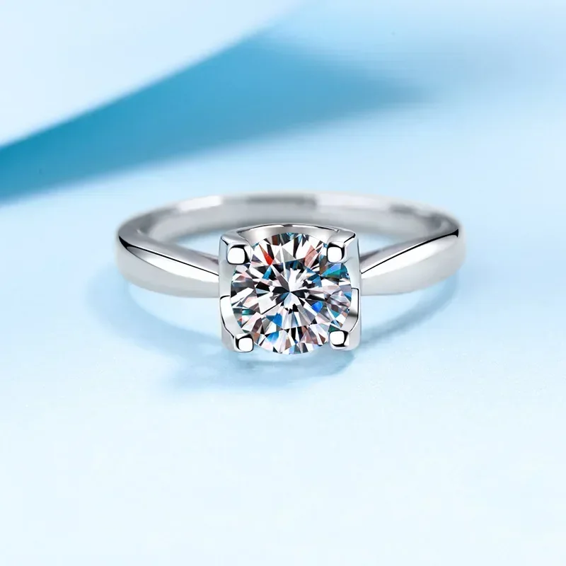 

Бриллиантовое кольцо Arrogant Perfect Cut с муассанитом 0,5/1 карата, дизайнерские ювелирные изделия, кольцо из белого золота 18 карат для подруги, подарок для женщин