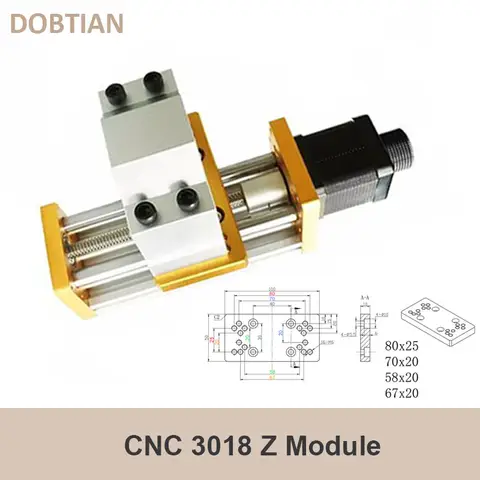 CNC Z-axis Kit 60-85MM Three Axis Laser Engraving Machine Motor Clamp Module Sliding Table Support 3018 Spindle Clamp 45/52/65mm