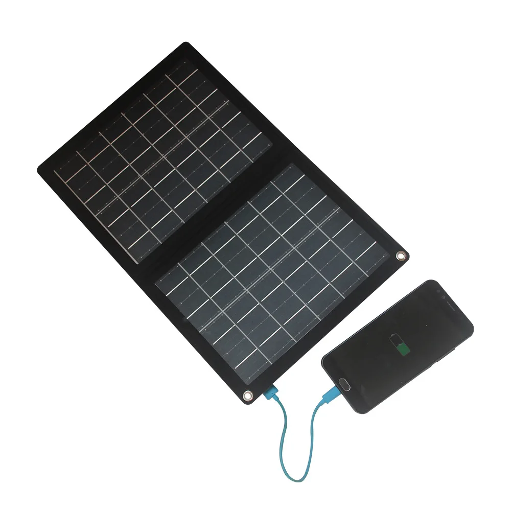 

Легкая складная солнечная панель 12 Вт с USB-выходом Type-C, монокристаллическое портативное солнечное зарядное устройство для экстренной помощи в телефоне, кемпинге