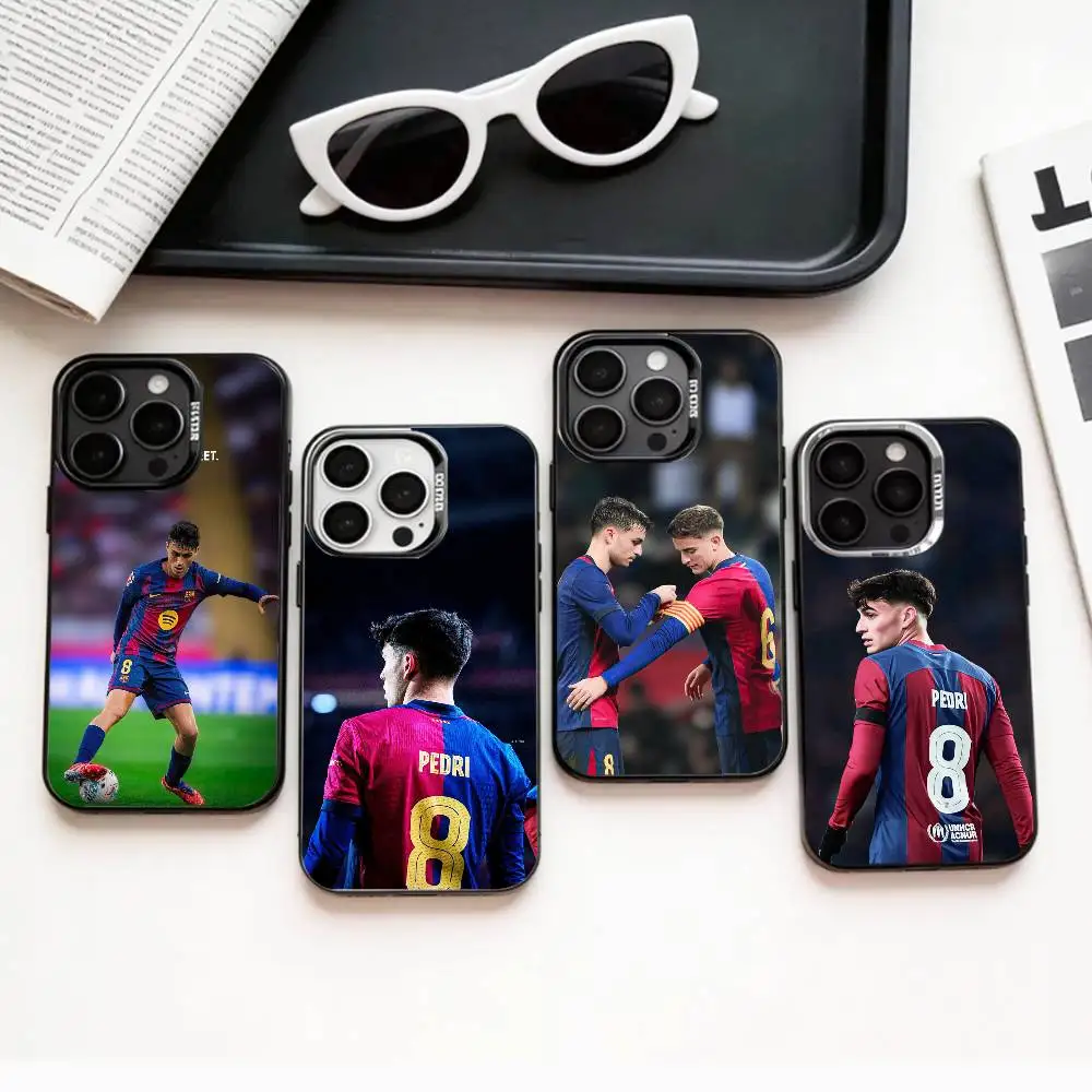 

COOL FOOTBALL Pedri Phone Case For iPhone17,16,15,14,13,12,11 Plus,Pro Max Colored Silver Plated Inside Cover