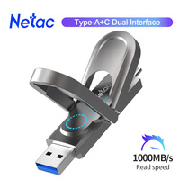 Netac USB Solid State Pen Drive 256GB 512GB 1TB USB 3.2 Gen2 Flash Drive US9 Pendrive Type C Type A USB Flash Drive Free Shippin