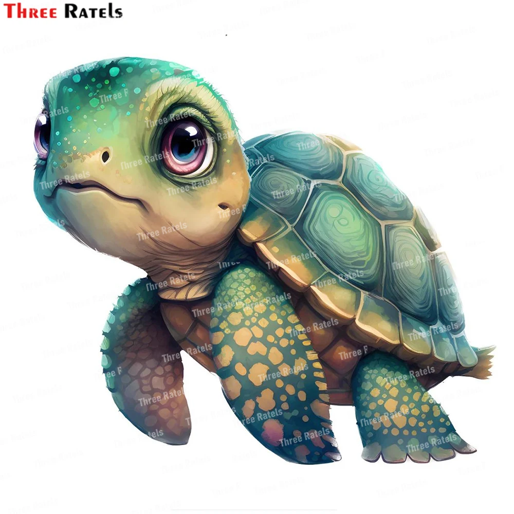 Three Ratels L49 Turtle Waterproof Decal Anime Car Sticker Motorcycle Graffiti Sticker Custom