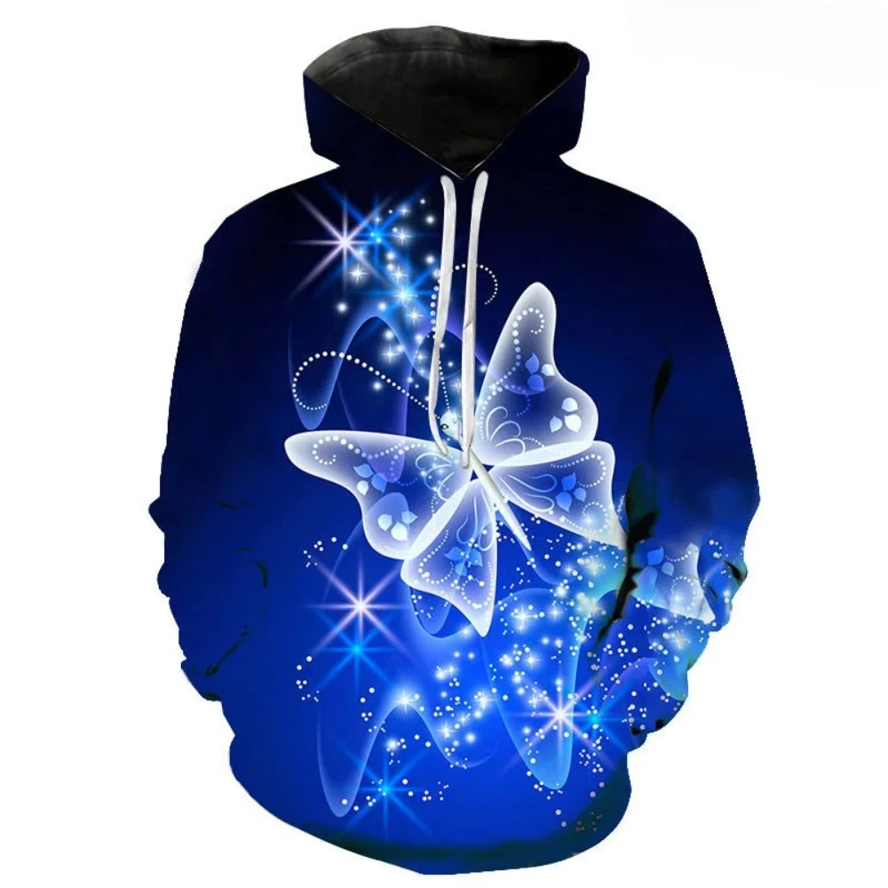 Butterfly Boy Girl Kids Long Sleeve Sweatshirts 3D Printed Hoodies Pullover Men Women Children Streetwear Jacket