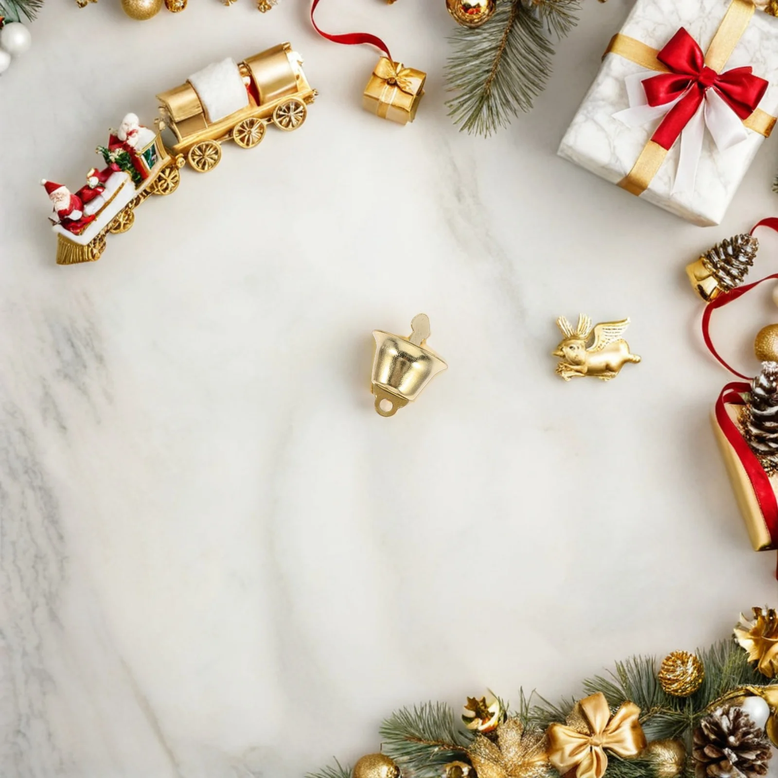 

200Pcs Christmas Bells Golden Mini Open Trumpet Shape Rustic Small Bells for DIY Craft Ornaments Decoration Bell Ornaments