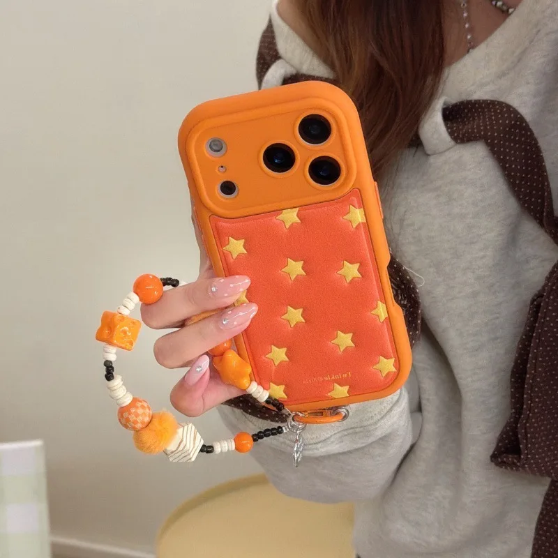 

Для IPhone 17 16 15 14 ProMax Star Orange Фоновая обивка для IPhone 17 16 15 14 PRO для IPhone 17 16 15 14 Чехол для мобильного телефона