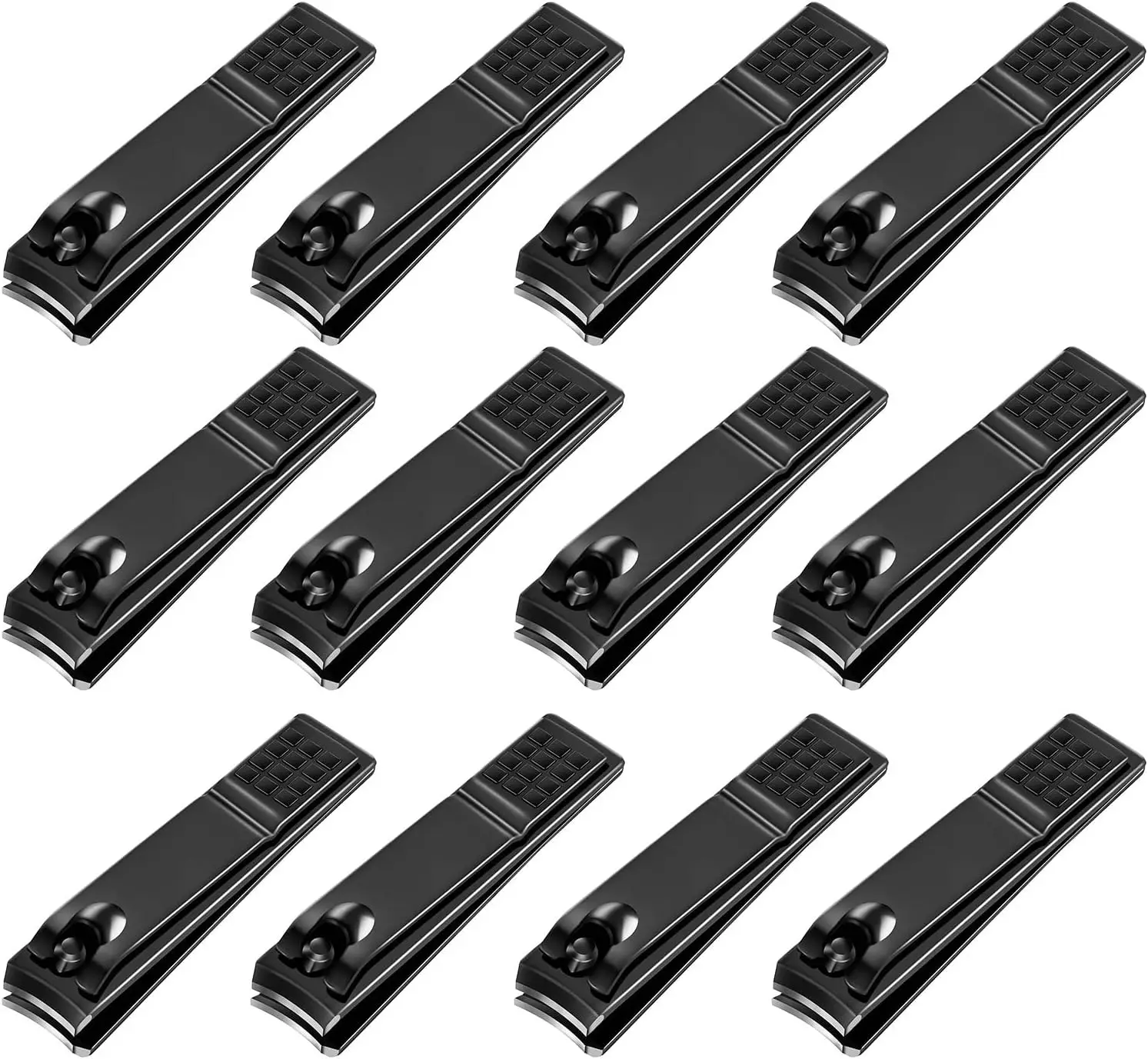 

12-Piece Stainless Steel Nail Clipper Set for Women and Men, Black