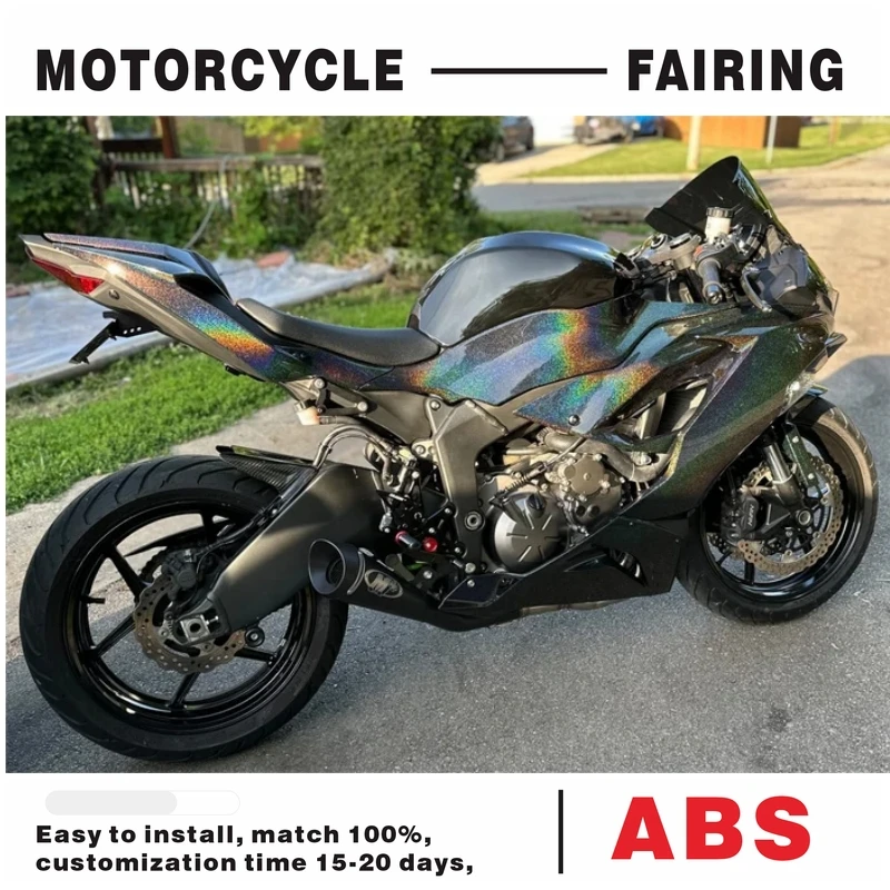 

FIT FOR Kawasaki 2019-2023 ZX6R Black Rainbow Fairing Kit