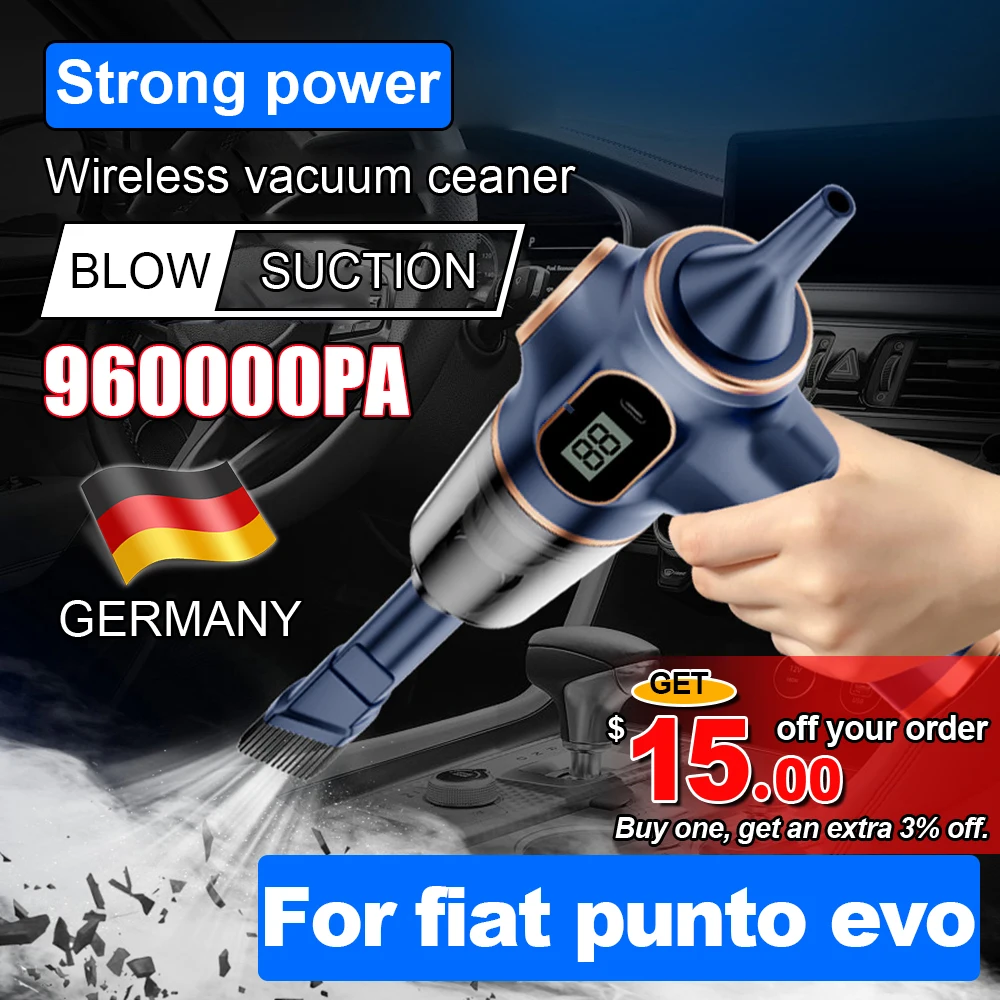 Portable Small Vacuum Cleaner 960000Pa Multi Purpose Vehicles Small Household Pump Car Vacuum Cleaner For fiat punto evo