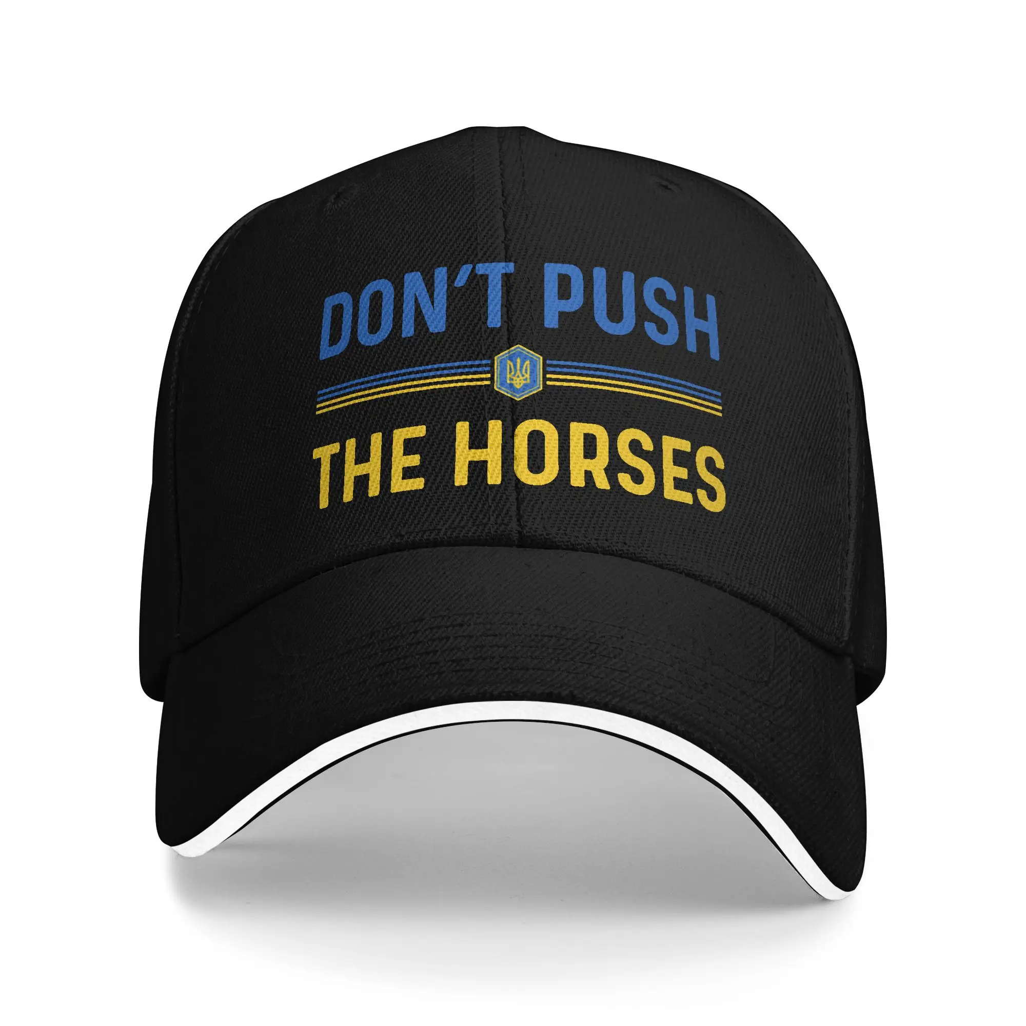 Don't Push The Horses Boxing Sandwich Caps Men Women Popular Baseball Caps Meme Ukraine Adjustable Racing All seasons Hats Adult