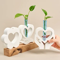 심장 수경 꽃병 테스트 튜브 실리콘 금형 DIY 3D 꽃 손을 잡고 사랑 모양 꽃병 금형 발렌타인 데이 선물 홈 장식