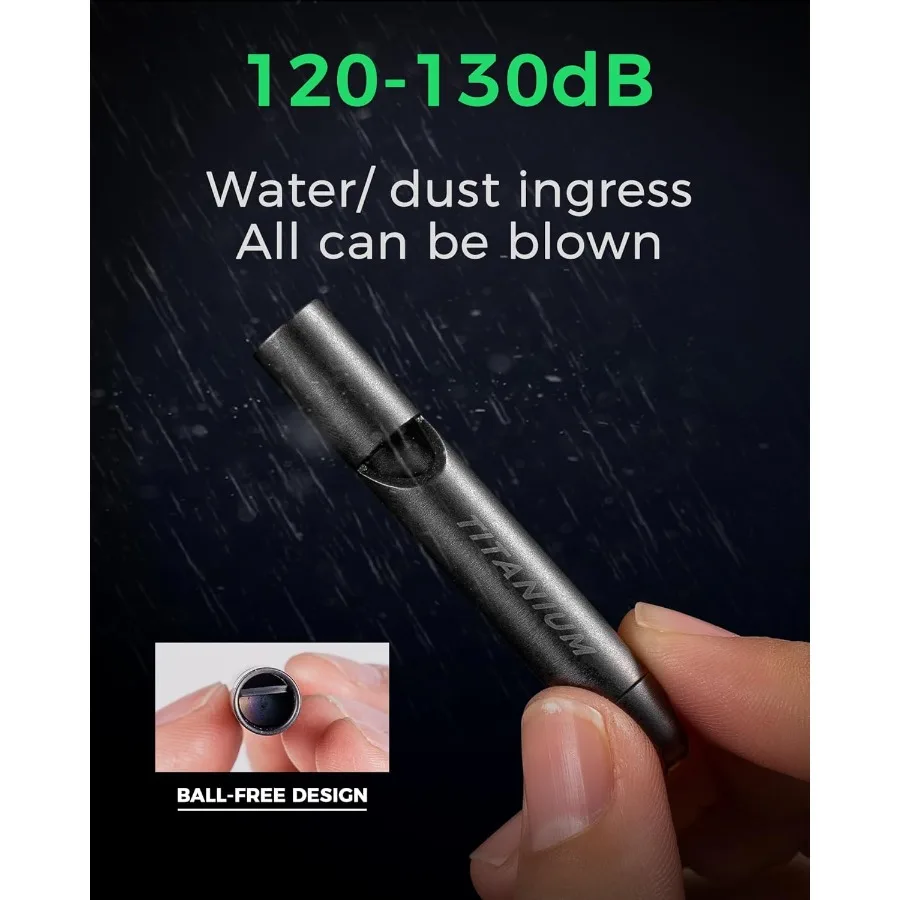 Titanium Small Emergey Whistle120db Safety Survival Whistles with Lanyard Outdoor Whistle for Coaches Sports Dog Training Hikin