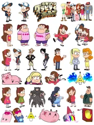 Disney cartoon movie Gravity Falls Thermo-stickers Dipper and Mabe Iron on patches DIY children clothing patch