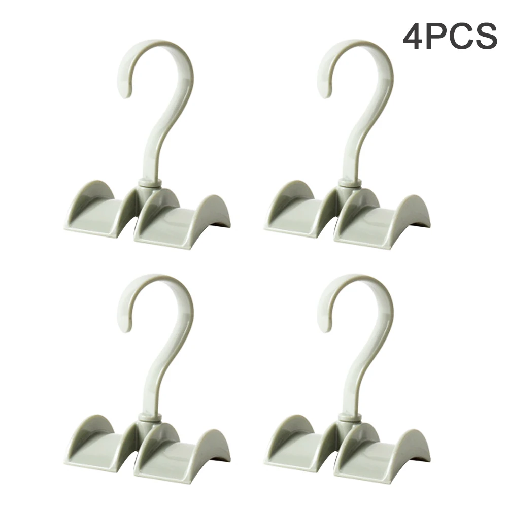 4 Pcs Green Rotating Handbag Hanger Rack Closet Storage Organizer Hooks for Bag Belt Tie Scarf