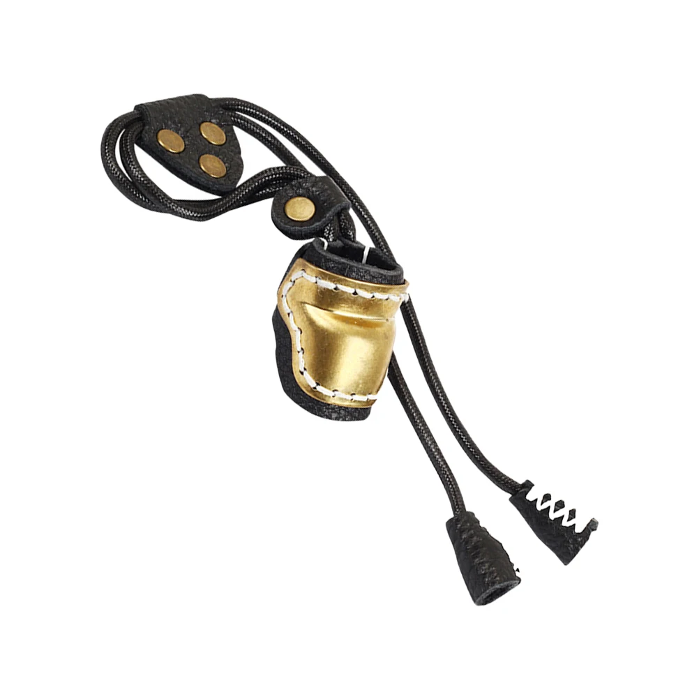 

Archery Thumb Ring Protector Sturdy Brass Lightweight Portable Finger Guard Hunting Bow Shooting Protection Sleeve