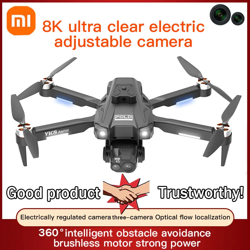 Xiaomi YK8 Drone 8K HD Professional 360 °Obstacle Foldable Avoidance 5G WIFI Aerial Photography Brushless Motor RC Quadcopter