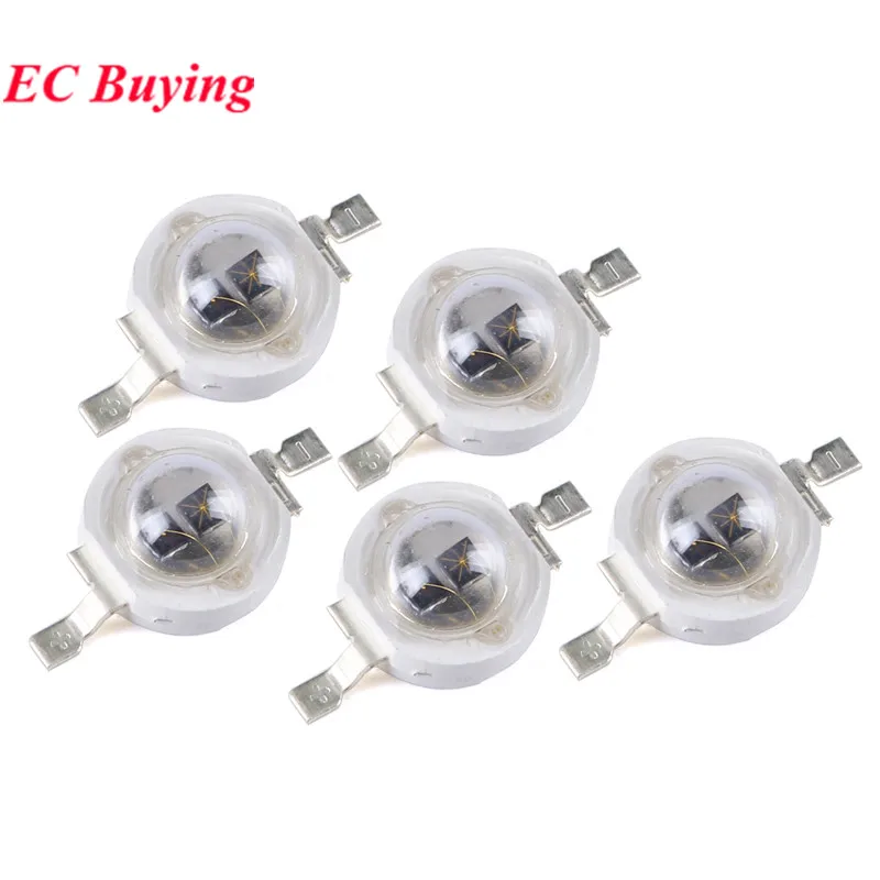 10Pcs/1pc 5W Infrared IR High Power LEDs Emitter CCTV Camera IR Emission Tube Diode for Security LEDs 850nm 940nm 120 degree