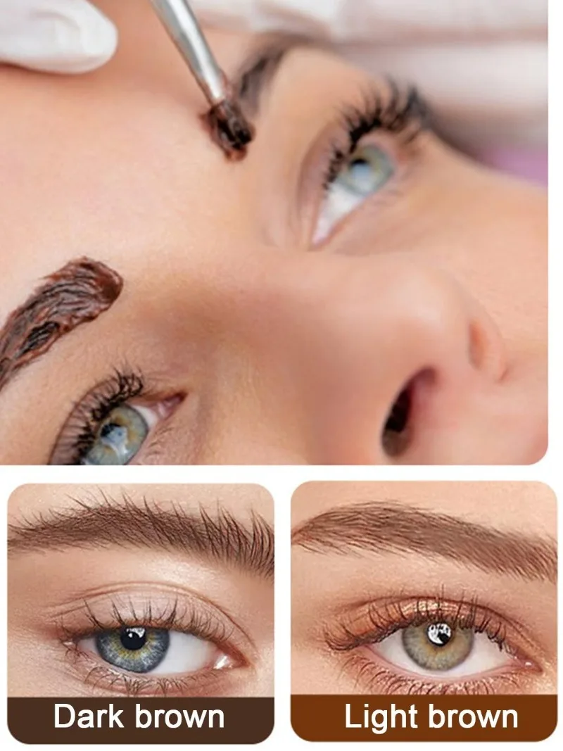 15-Minute Fast Henna Eyelash Eyebrow Dye Tint Professional Tint Easy Dye Gel Eyelash Kit Semi Permanent Eyebrows Tint Dye Makeup