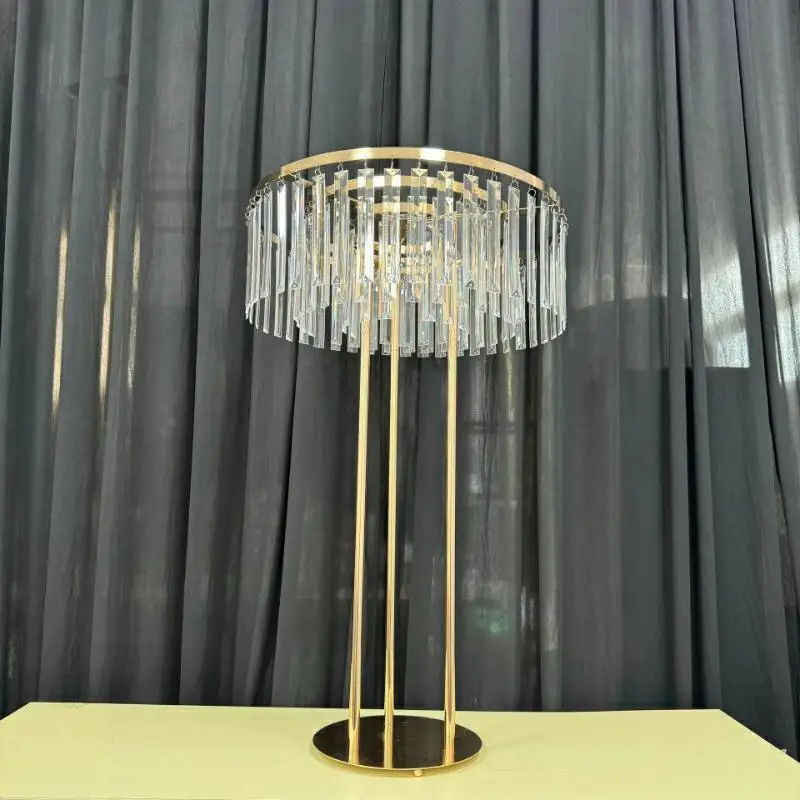 Luxury Crystal Wedding Table Decor, Flower Centerpieces, Floral Display Stand, Metal Rack, Road Lead Aisle Decoration 3 Sets 5