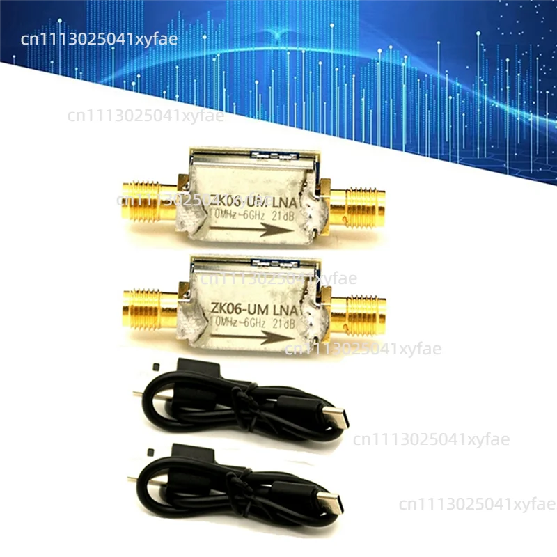 ZK06-UM Series Low Noise Amplifier 100KHz-6GHz USB Interface 21dB High Gain LNA RF Preamplifier Module 2 Sets