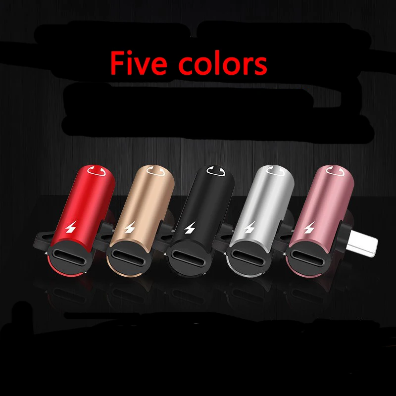 NEW 2 IN 1 Audio Headphone Charging Dual Adapter Splitter For iPhone XR XS X 7 8 11 12Pro For 3.5mm Jack to Earphone AUX Cable
