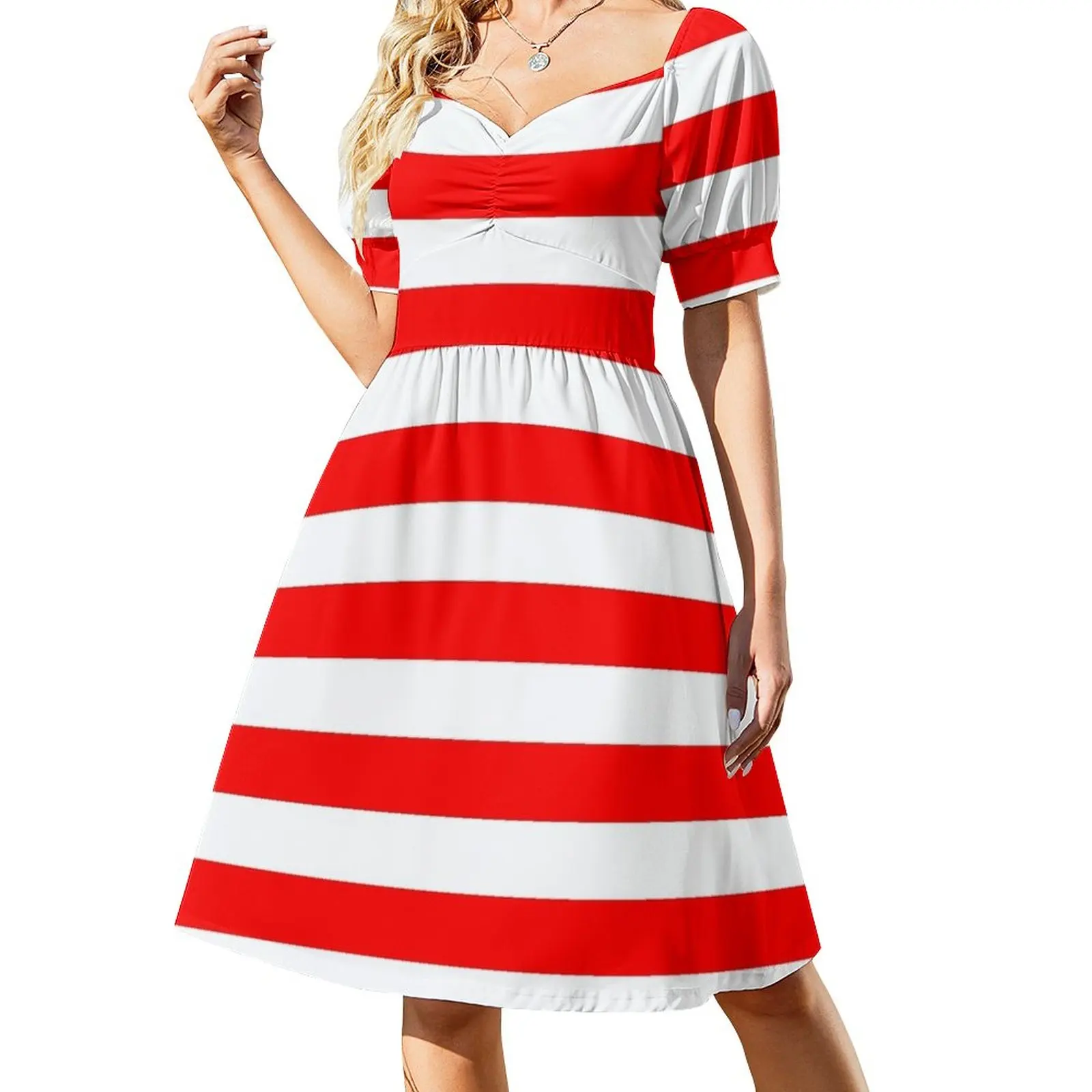 

Red and White Horizontal Stripes Dress dresses for woman dresses for womens 2023